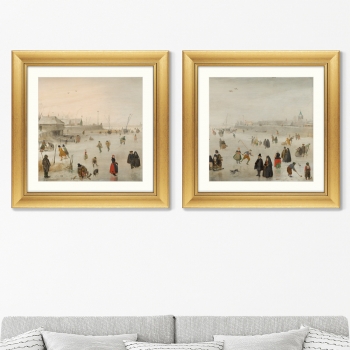 Диптих A Scene on the Ice 61X61 / 61X61 CM