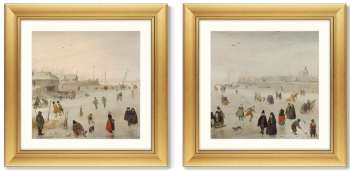 Диптих A Scene on the Ice 61X61 / 61X61 CM