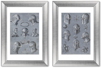 Диптих Blad met helmen 51X71 / 51X71 CM
