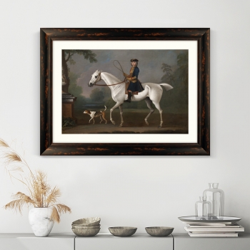 Sir Roger Burgoyne Riding Badger 81X61 CM