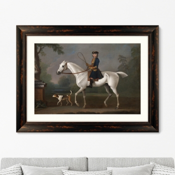 Sir Roger Burgoyne Riding Badger 81X61 CM