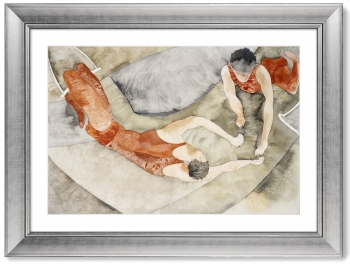 Постер Two Trapeze Performers in Red 81X61 CM