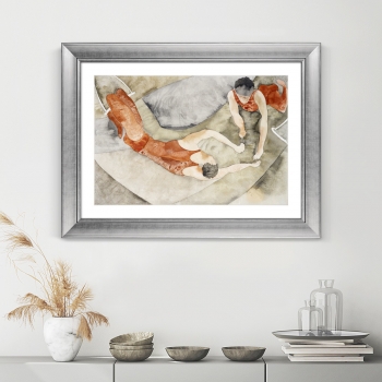 Постер Two Trapeze Performers in Red 81X61 CM