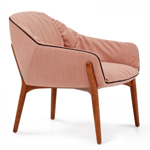 Кресло на деревянном каркасе Nido 73X69X54 розовое