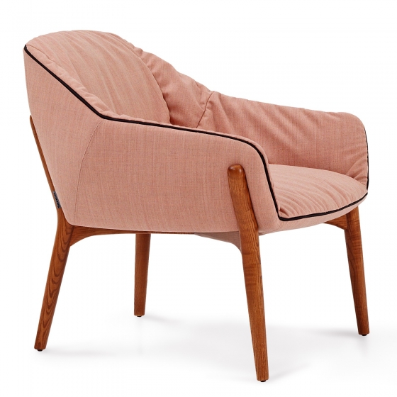 Кресло на деревянном каркасе Nido 73X69X54 розовое 1