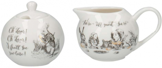 Cахарница и сливочник Alice in Wonderland 1