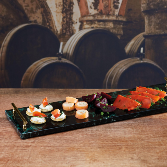 Поднос Artesa 50X15 CM зелёный мрамор 2