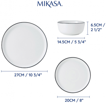 Сервиз обеденный фарфоровый Mikasa Limestone 12 шт 