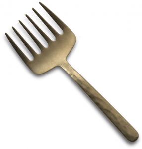 Широкая десертная вилка Kodai Q23 Vintage gold