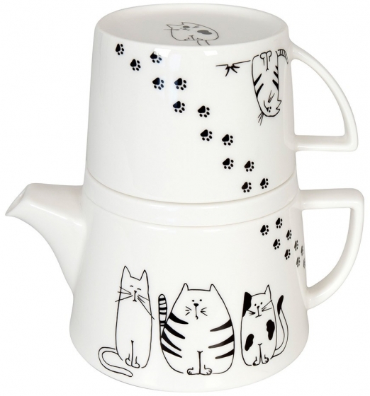 Чайник заварочный с кружкой Funny Cats 650 / 650 ml 1