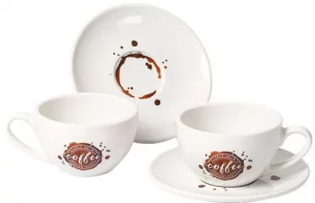 Набор из четырёх кофейных пар Coffee Splashes 200 ml
