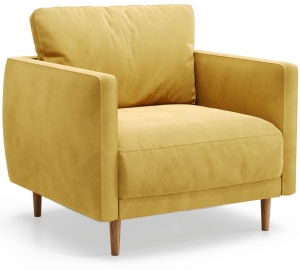 Кресло Rene 95X90X95 CM жёлтое