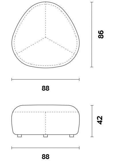 Пуф Itan 88X86X42 CM 5