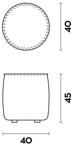 Пуф Alma 40X40X45 CM 4