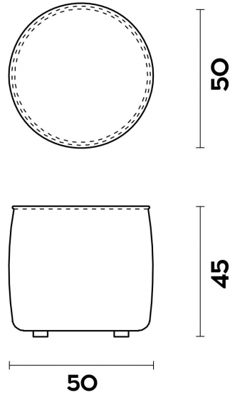 Пуф Alma 50X50X45 CM 4
