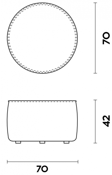 Пуф Alma 70X70X42 CM 5
