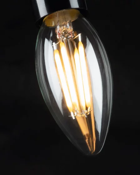 Светодиодная лампа E14 4W, тёплый свет 3.5X3.5X9.7 CM 3