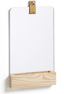 Зеркало с деревянной полочкой Lummi 23X38 CM