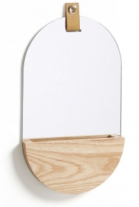 Овальное зеркало с полочкой Lummi 23X38 CM