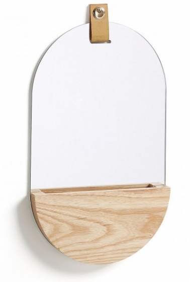 Овальное зеркало с полочкой Lummi 23X38 CM 1