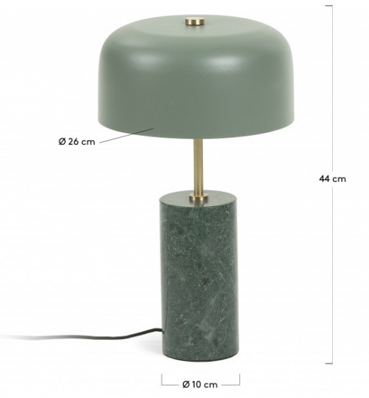 Настольная лампа Videl 26X26X44 CM зелёного цвета 14