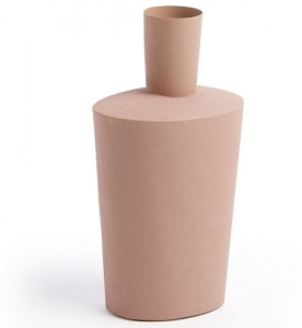Декоративная металлическая ваза Fernell 10X10X25 CM розового цвета