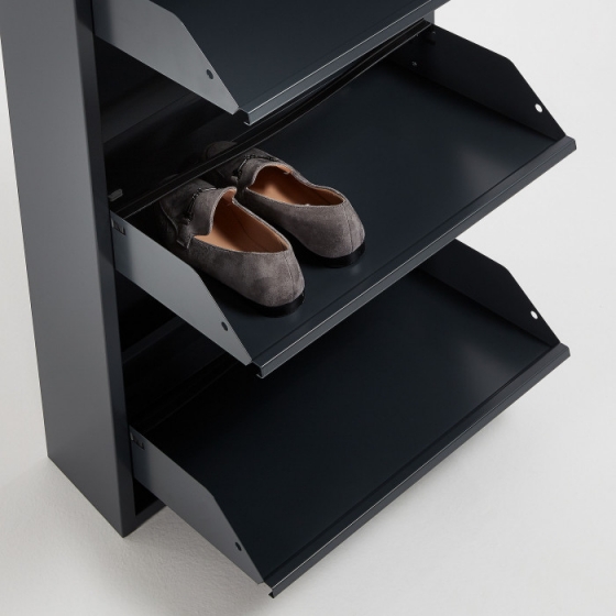 Шкаф для хранения обуви Ode 50X15X136 CM тёмно серый 2