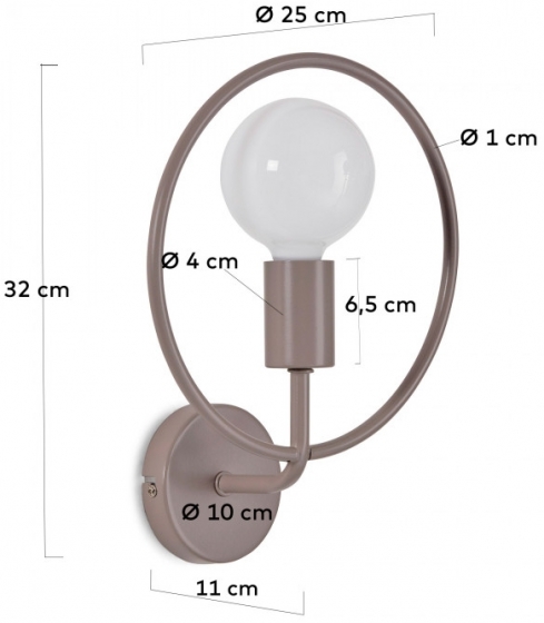 Настенный светильник Rohme 25X11X32 CM серого цвета 3