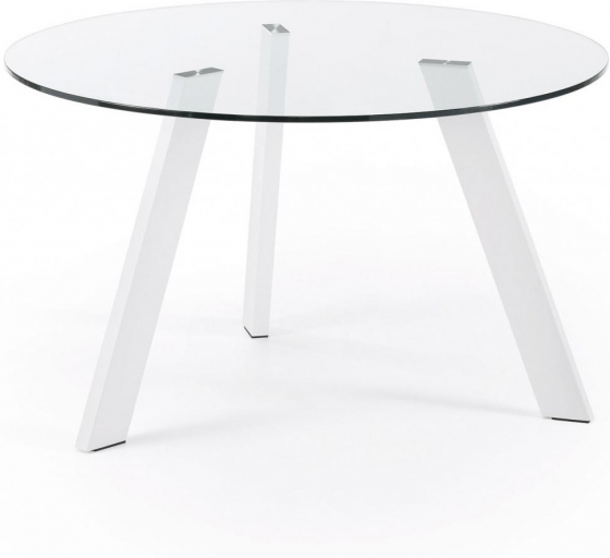 Круглый кухонный стол Carib Ø130 CM белые ножки 1