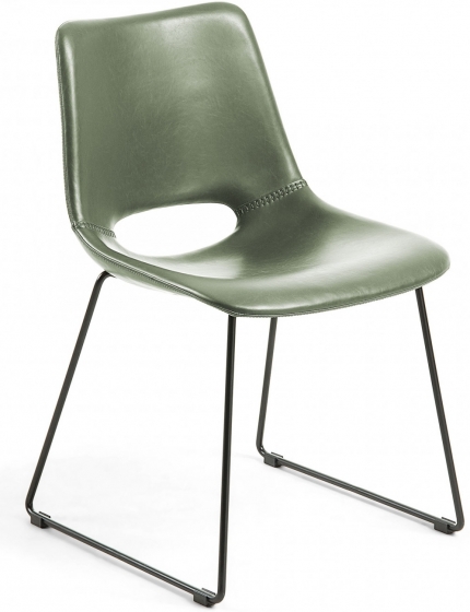 Мягкий стул из искусственной кожи Ziggy 49X55X78 CM зелёный 1
