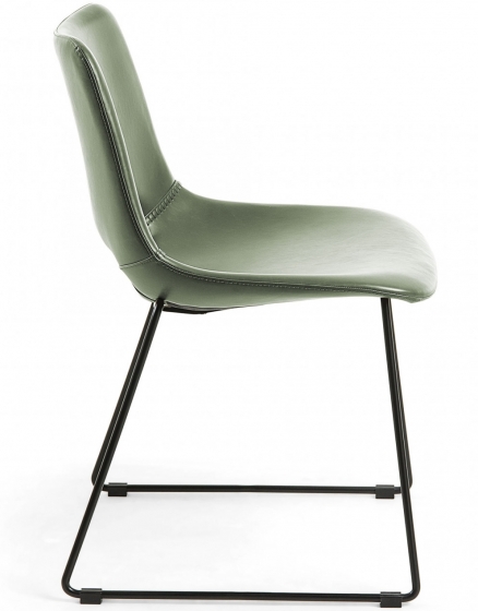 Мягкий стул из искусственной кожи Ziggy 49X55X78 CM зелёный 2