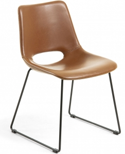 Мягкий стул из искусственной кожи Ziggy 49X55X78 CM коричневый