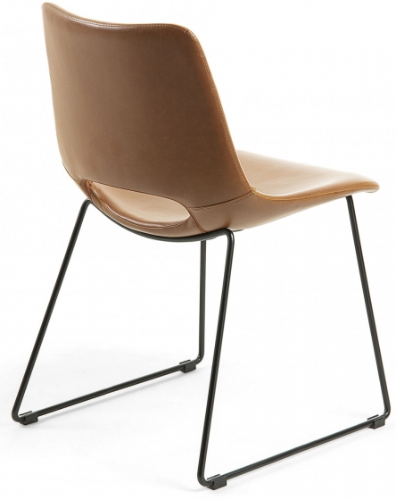 Мягкий стул из искусственной кожи Ziggy 49X55X78 CM коричневый 3
