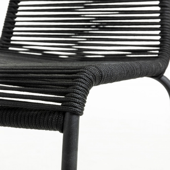 Стильный штабелируемый стул Lambton 56X59X84 CM чёрного цвета 6