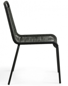 Стильный штабелируемый стул Lambton 56X59X84 CM чёрного цвета