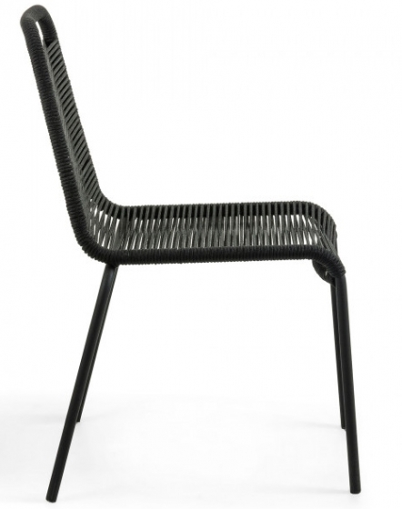 Стильный штабелируемый стул Lambton 56X59X84 CM чёрного цвета 2