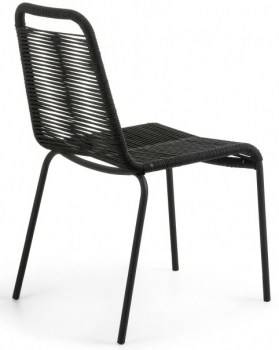 Стильный штабелируемый стул Lambton 56X59X84 CM чёрного цвета