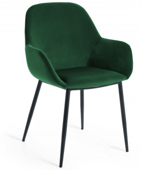 Стул с подлокотниками Konna 59X52X83 CM зелёный