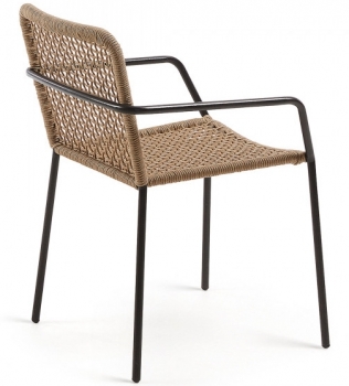 Стул с подлокотниками Boomer 60X56X80 CM бежевый