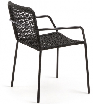 Стул с подлокотниками Boomer 60X56X80 CM чёрный