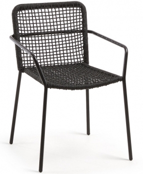 Стул с подлокотниками Boomer 60X56X80 CM чёрный