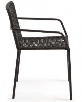 Стул с подлокотниками Boomer 60X56X80 CM чёрный