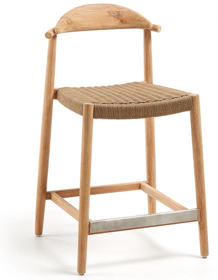 Полубарный стул на каркасе из эвкалипта Glynis 54X54X94 CM 1