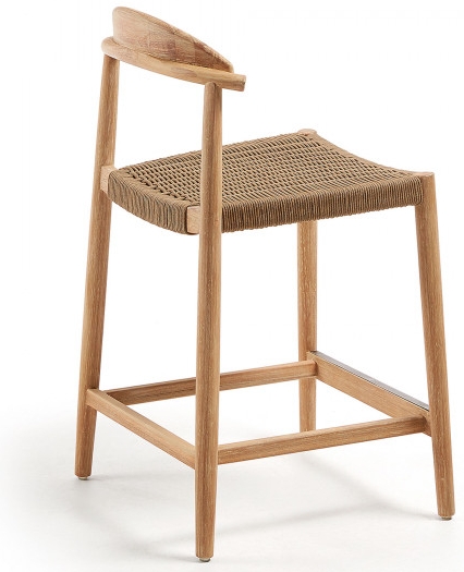 Полубарный стул на каркасе из эвкалипта Glynis 54X54X94 CM 3