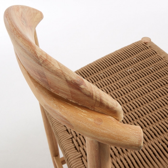 Полубарный стул на каркасе из эвкалипта Glynis 54X54X94 CM 5