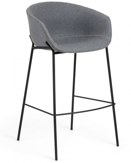 Барный стул Yvette 60X54X99 CM светло-серый 1