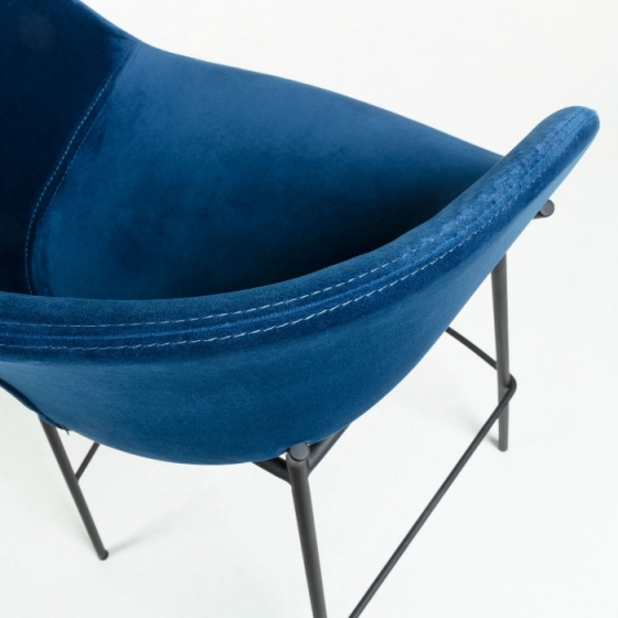 Барный стул Yvette 60X54X99 CM синий 4