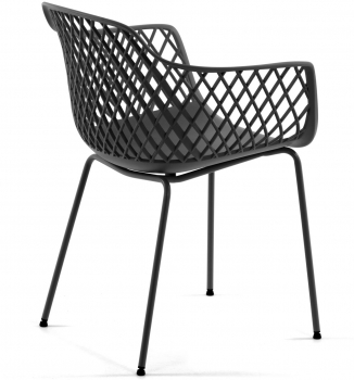Стул на стальном каркасе Quinn 60X55X80 CM тёмно-серый