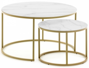 Комплект столиков Leonor 80X80X46 / 50X50X36 CM