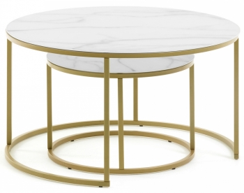 Комплект столиков Leonor 80X80X46 / 50X50X36 CM